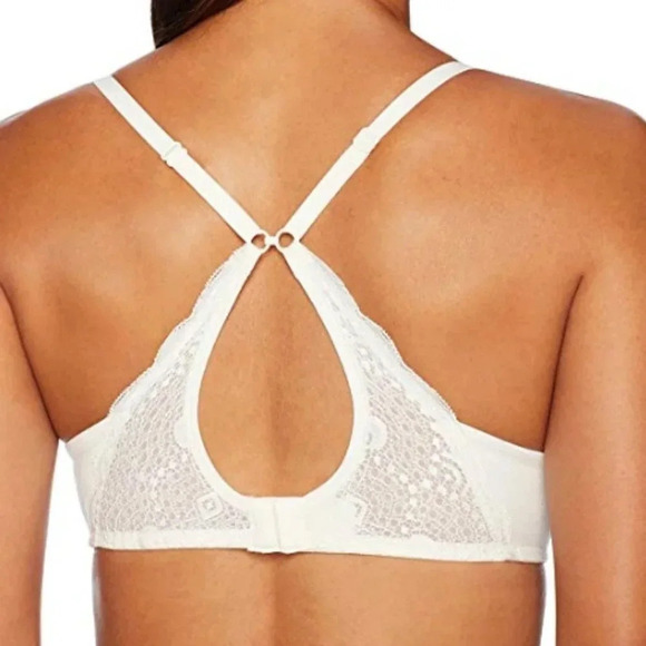 32B Maidenform‎ Lacy Demi Coverage Push-Up UW Bra Ivory NWT - Picture 7 of 7